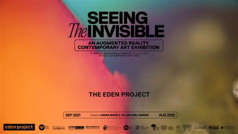 A poster to advertise Seeing the Invisible art exhibition